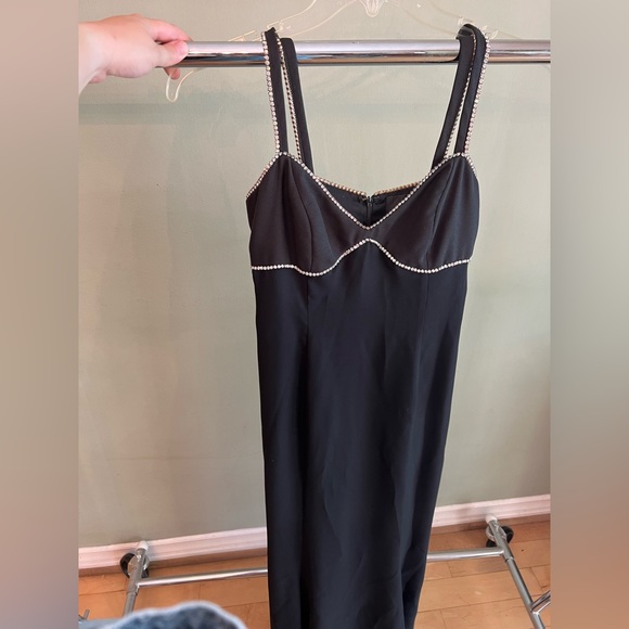 ABS evening collection black dress y2k vintage size 8 - Picture 8 of 11